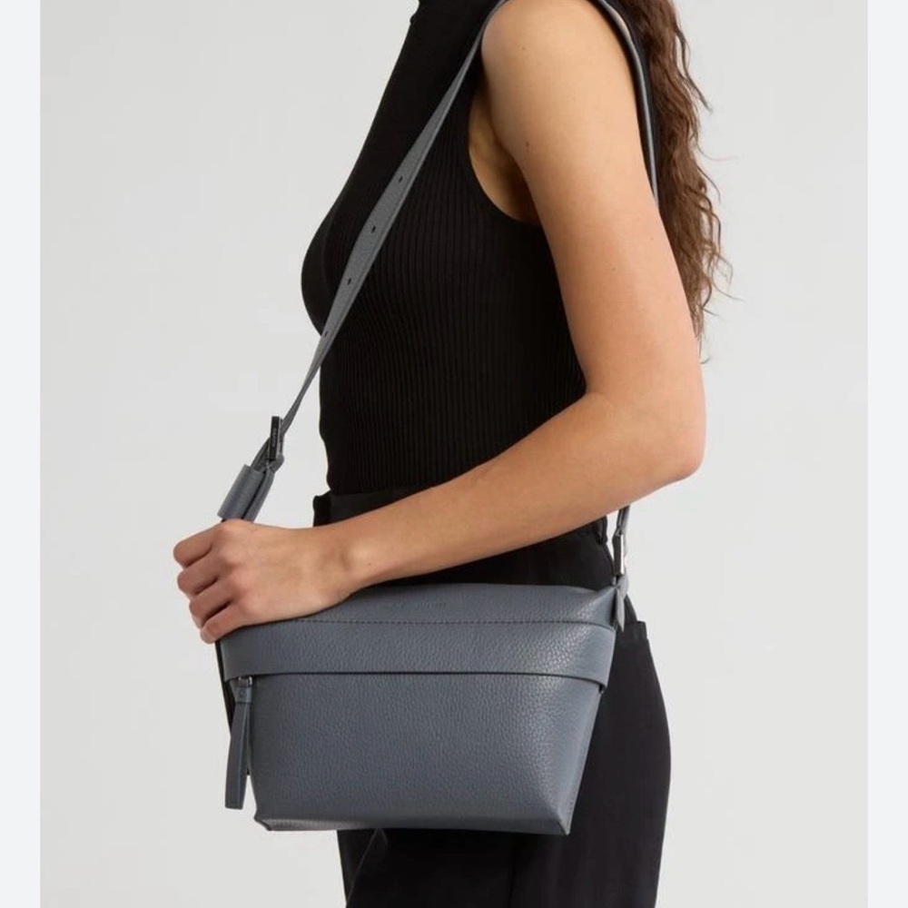 All Saints "Colette"  Gray Women's Leather Crossbody Bag like new
